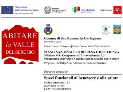 Programma innovativo nazionale per la qualità dell&#039;abitare (PINQuA): partito a San Romano il primo cantiere in Garfagnana