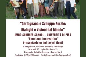 Cibo, innovazione, sviluppo rurale: la Garfagnana ospita la Summer School dell’Università di Pisa
