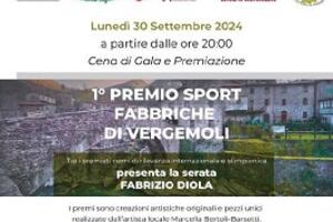 Atleti e personaggi dello sport verranno premiati il 30 settembre nel gala di Fabbriche di Vergemoli