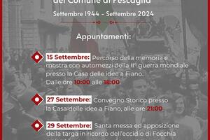 Pescaglia: 80° anniversario della Liberazione dal nazi-fascismo, un calendario ricco di appuntamenti