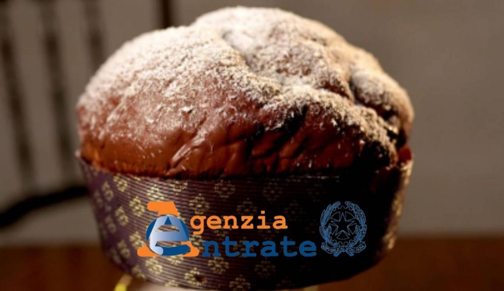 Panettone con scritta Agenzia delle Entrate - LaGazzettadelSerchio.it