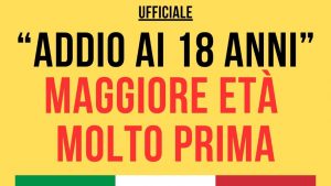 Comunicati ufficiale sui 18enni